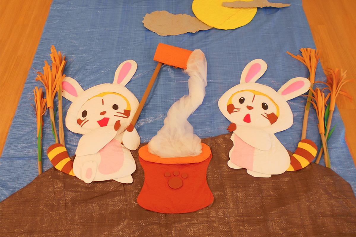 おひるねアート「お月見」